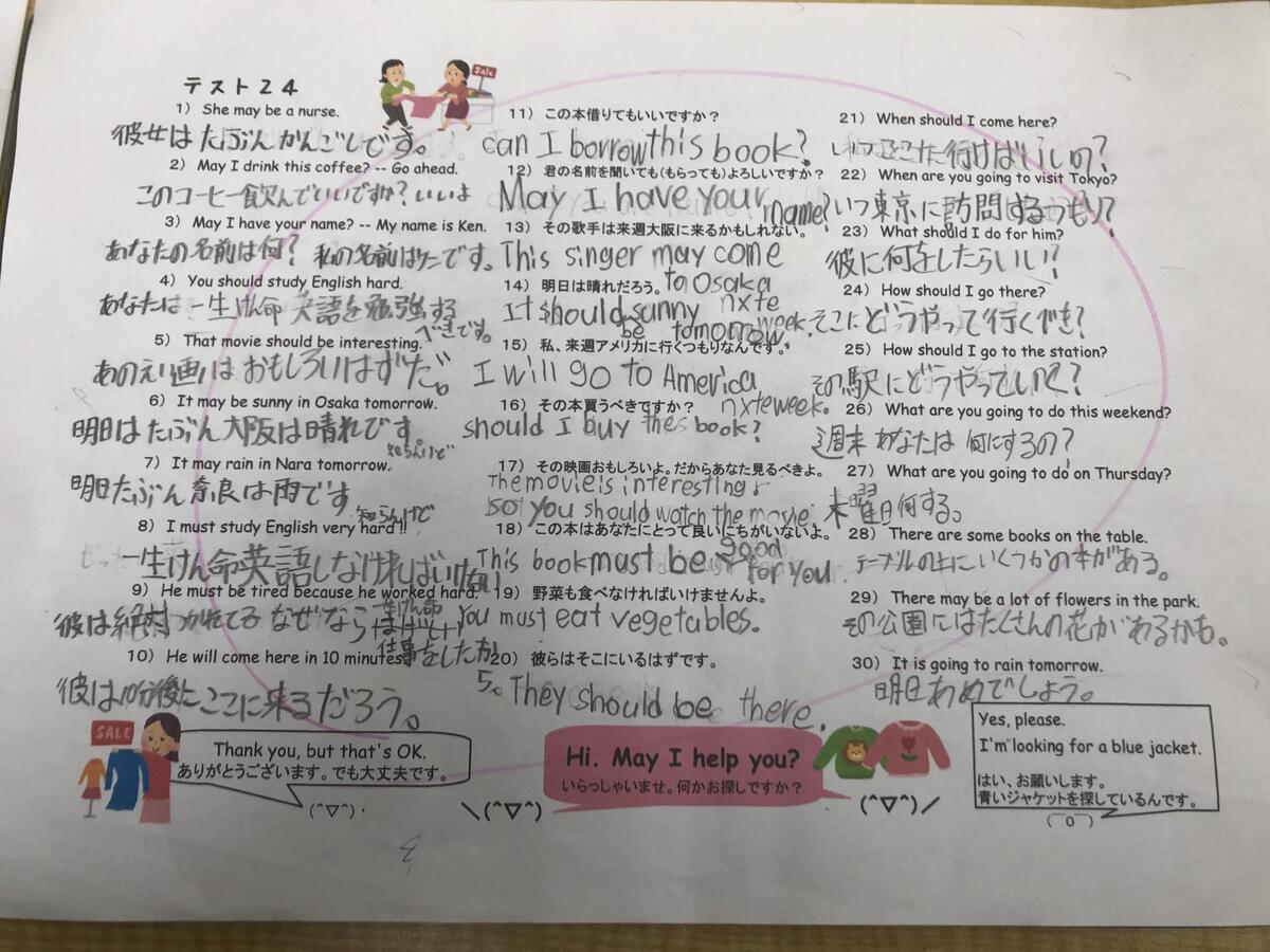 cherry-tomato小学5年生Nちゃんの学習結果